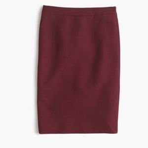 J Crew No 2 Pencil Skirt in Double-Serge Wool